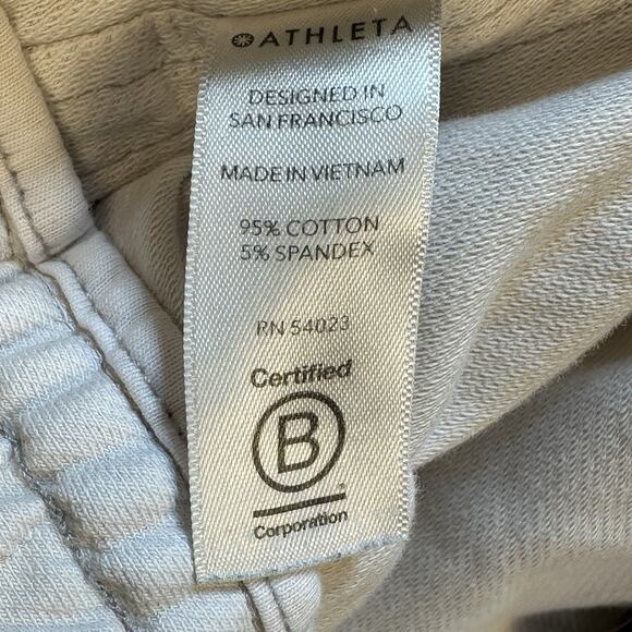 Athleta Farallon Jogger Sz 16 Cream Off White Cotton UPF Breathable‎ Athleisure - Picture 4 of 7